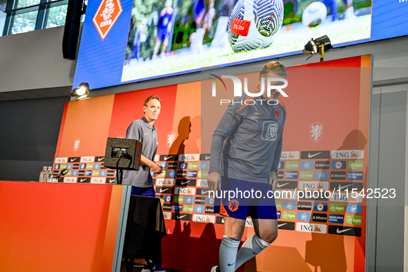 Netherlands trainer coach Ronald Koeman during the match training and press conference for the Netherlands Nations League season 2024-2025 a...