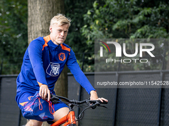 Netherlands player Jan Paul van Hecke participates in the training and press conference for the Netherlands Nations League season 2024-2025...