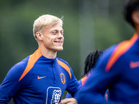 Netherlands player Jan Paul van Hecke participates in the training and press conference for the Netherlands Nations League season 2024-2025...