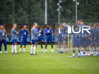 Netherlands trainer coach Ronald Koeman during the match training and press conference for the Netherlands Nations League season 2024-2025 a...