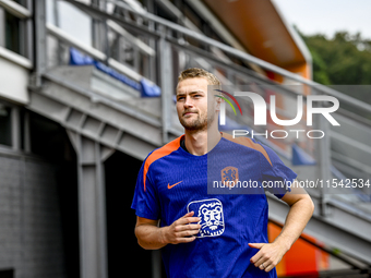 Netherlands player Matthijs de Ligt participates in the training and press conference for the Netherlands Nations League season 2024-2025 at...