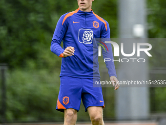 Netherlands player Jan Paul van Hecke participates in the training and press conference for the Netherlands Nations League season 2024-2025...