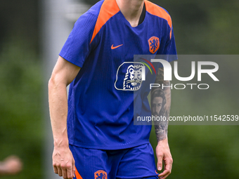 Netherlands player Wout Weghorst participates in the training and press conference for the Netherlands Nations League season 2024-2025 at th...