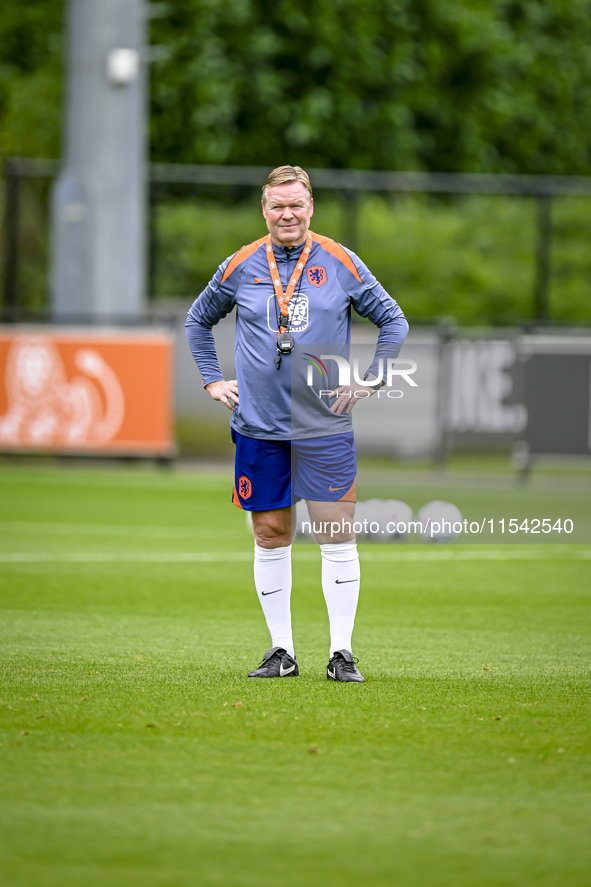 Netherlands trainer coach Ronald Koeman during the match training and press conference for the Netherlands Nations League season 2024-2025 a...