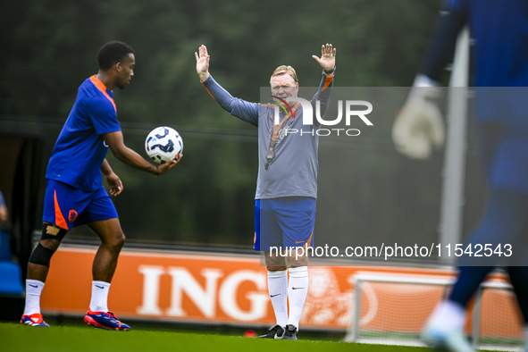 Netherlands trainer coach Ronald Koeman during the match training and press conference for the Netherlands Nations League season 2024-2025 a...