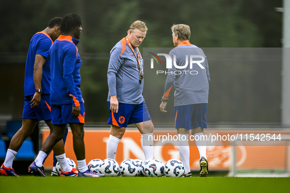 Netherlands trainer coach Ronald Koeman during the match training and press conference for the Netherlands Nations League season 2024-2025 a...