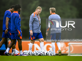 Netherlands trainer coach Ronald Koeman during the match training and press conference for the Netherlands Nations League season 2024-2025 a...