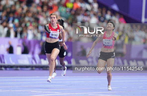 Jule Ross of Germany in action in Women's 100m - T46 Round 1 during the Paris 2024 Paralympic Games at Stade de France on September 3, 2024....