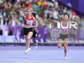 Jule Ross of Germany in action in Women's 100m - T46 Round 1 during the Paris 2024 Paralympic Games at Stade de France on September 3, 2024....