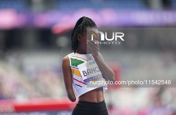 Tinotenda Nicole Bango of Zimbabwe in action in Women's 100m - T47 Round 1 during the Paris 2024 Paralympic Games at Stade de France on Sept...