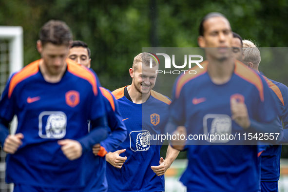 Netherlands player Matthijs de Ligt participates in the training and press conference for the Netherlands Nations League season 2024-2025 at...