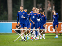 Netherlands player Wout Weghorst participates in the training and press conference for the Netherlands Nations League season 2024-2025 at th...