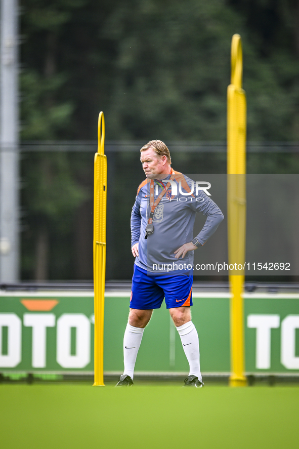 Netherlands trainer coach Ronald Koeman during the match training and press conference for the Netherlands Nations League season 2024-2025 a...