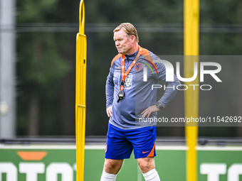 Netherlands trainer coach Ronald Koeman during the match training and press conference for the Netherlands Nations League season 2024-2025 a...