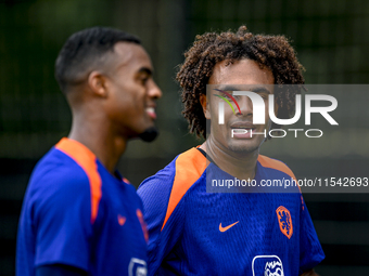 Netherlands player Joshua Zirkzee participates in the training and press conference for the Netherlands Nations League season 2024-2025 at t...