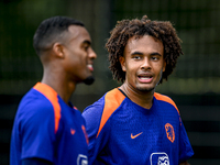 Netherlands player Joshua Zirkzee participates in the training and press conference for the Netherlands Nations League season 2024-2025 at t...