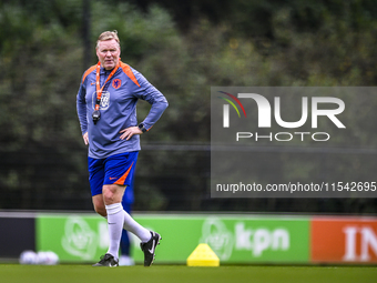 Netherlands trainer coach Ronald Koeman during the match training and press conference for the Netherlands Nations League season 2024-2025 a...