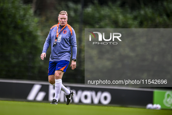 Netherlands trainer coach Ronald Koeman during the match training and press conference for the Netherlands Nations League season 2024-2025 a...