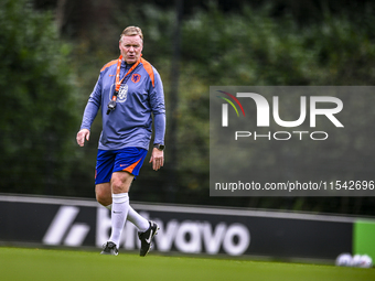 Netherlands trainer coach Ronald Koeman during the match training and press conference for the Netherlands Nations League season 2024-2025 a...