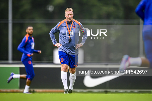 Netherlands trainer coach Ronald Koeman during the match training and press conference for the Netherlands Nations League season 2024-2025 a...