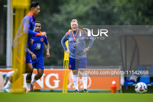 Netherlands trainer coach Ronald Koeman during the match training and press conference for the Netherlands Nations League season 2024-2025 a...