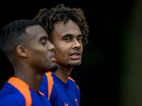 Netherlands player Joshua Zirkzee participates in the training and press conference for the Netherlands Nations League season 2024-2025 at t...