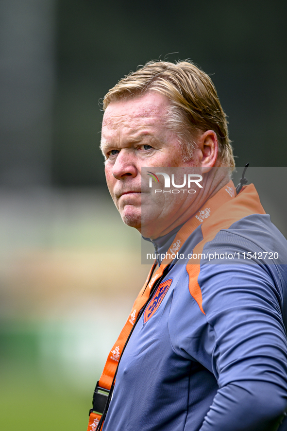 Netherlands trainer coach Ronald Koeman during the match training and press conference for the Netherlands Nations League season 2024-2025 a...