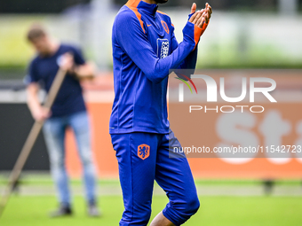 Netherlands player Cody Gakpo during the training and press conference for the Netherlands Nations League season 2024-2025 at the KNVB Campu...