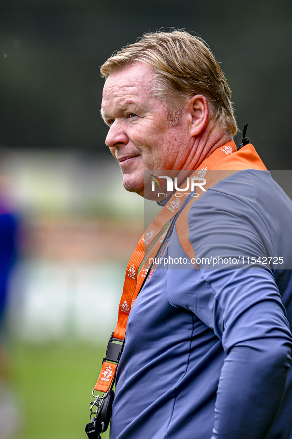 Netherlands trainer coach Ronald Koeman during the match training and press conference for the Netherlands Nations League season 2024-2025 a...