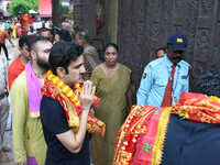 Indian cricket team head coach and former opener Gautam Gambhir offers prayers at Kamakhya Temple in Guwahati, India, on September 3, 2024....