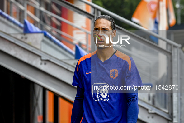 Netherlands player Virgil van Dijk during the training and press conference for the Netherlands Nations League season 2024-2025 at the KNVB...