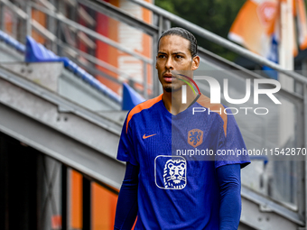 Netherlands player Virgil van Dijk during the training and press conference for the Netherlands Nations League season 2024-2025 at the KNVB...