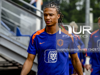 Netherlands player Nathan Ake participates in the training and press conference for the Netherlands Nations League season 2024-2025 at the K...