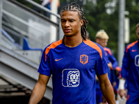 Netherlands player Nathan Ake participates in the training and press conference for the Netherlands Nations League season 2024-2025 at the K...