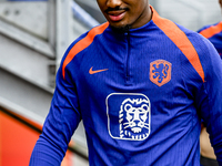 Netherlands player Jorrel Hato participates in the training and press conference for the Netherlands Nations League season 2024-2025 at the...