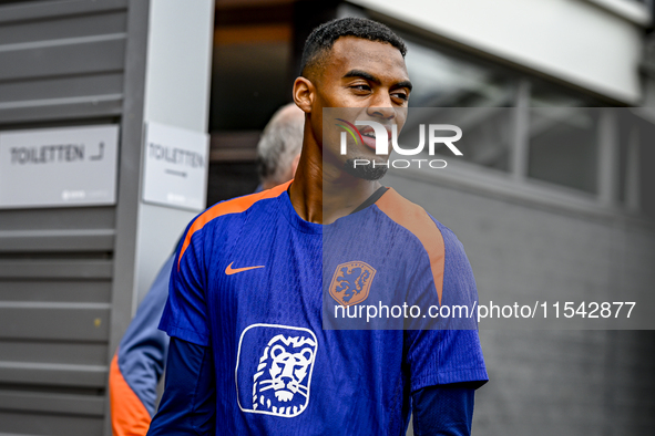 Netherlands player Ryan Gravenberch participates in the training and press conference for the Netherlands Nations League season 2024-2025 at...