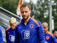 Netherlands goalkeeper Mark Flekken participates in the training and press conference for the Netherlands Nations League season 2024-2025 at...