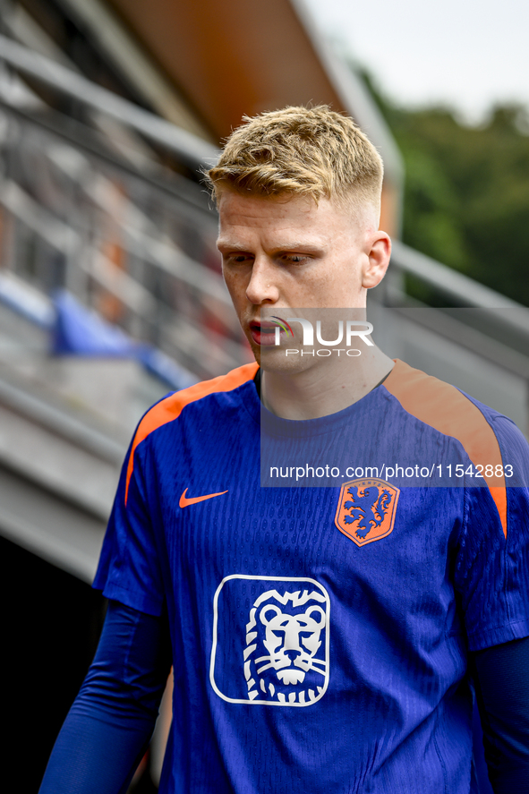 Netherlands player Jerdy Schouten participates in the training and press conference for the Netherlands Nations League season 2024-2025 at t...