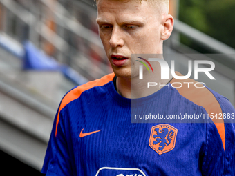 Netherlands player Jerdy Schouten participates in the training and press conference for the Netherlands Nations League season 2024-2025 at t...