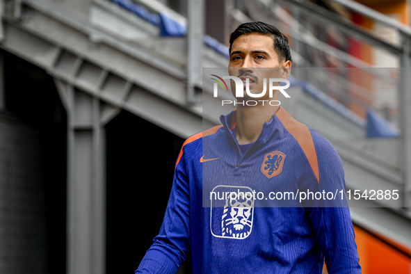 Netherlands player Tijjani Reijnders participates in the training and press conference for the Netherlands Nations League season 2024-2025 a...