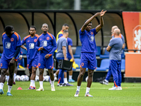 Netherlands player Denzel Dumfries participates in the training and press conference for the Netherlands Nations League season 2024-2025 at...