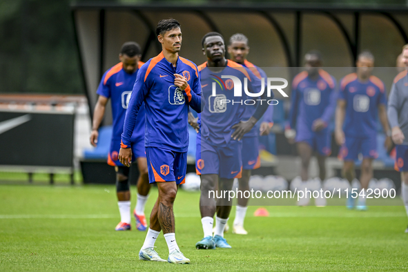 Netherlands player Tijjani Reijnders participates in the training and press conference for the Netherlands Nations League season 2024-2025 a...