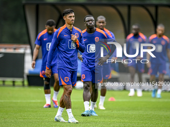 Netherlands player Tijjani Reijnders participates in the training and press conference for the Netherlands Nations League season 2024-2025 a...