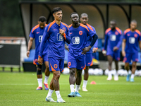 Netherlands player Tijjani Reijnders participates in the training and press conference for the Netherlands Nations League season 2024-2025 a...