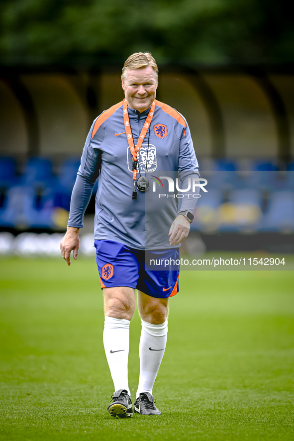 Netherlands trainer coach Ronald Koeman during the match training and press conference for the Netherlands Nations League season 2024-2025 a...