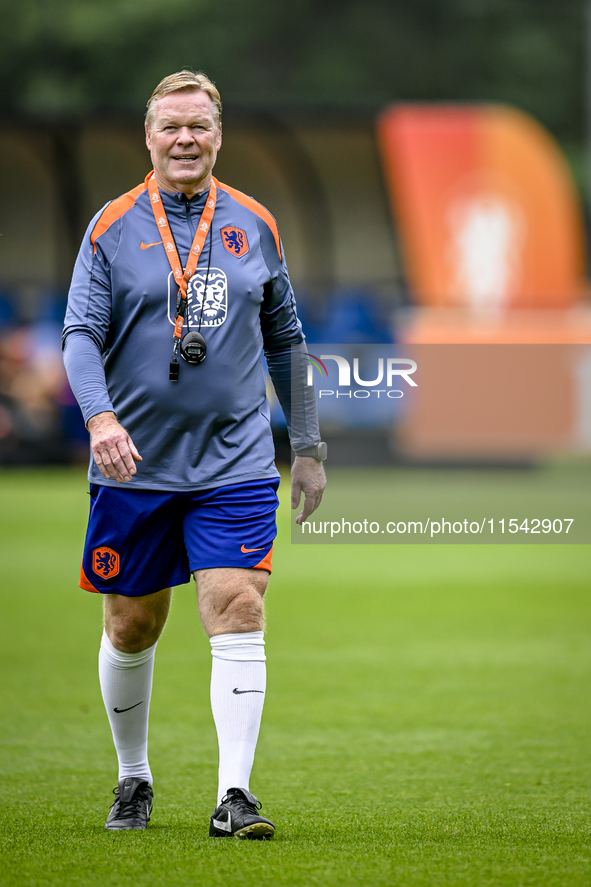 Netherlands trainer coach Ronald Koeman during the match training and press conference for the Netherlands Nations League season 2024-2025 a...