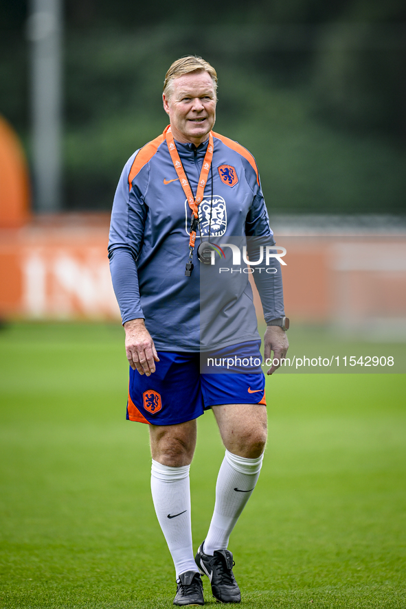 Netherlands trainer coach Ronald Koeman during the match training and press conference for the Netherlands Nations League season 2024-2025 a...