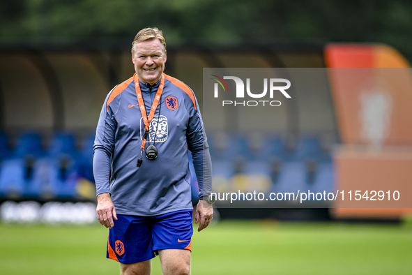 Netherlands trainer coach Ronald Koeman during the match training and press conference for the Netherlands Nations League season 2024-2025 a...