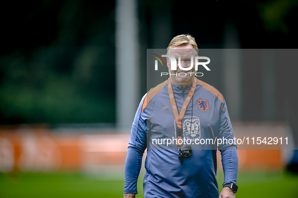 Netherlands trainer coach Ronald Koeman during the match training and press conference for the Netherlands Nations League season 2024-2025 a...