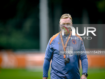 Netherlands trainer coach Ronald Koeman during the match training and press conference for the Netherlands Nations League season 2024-2025 a...